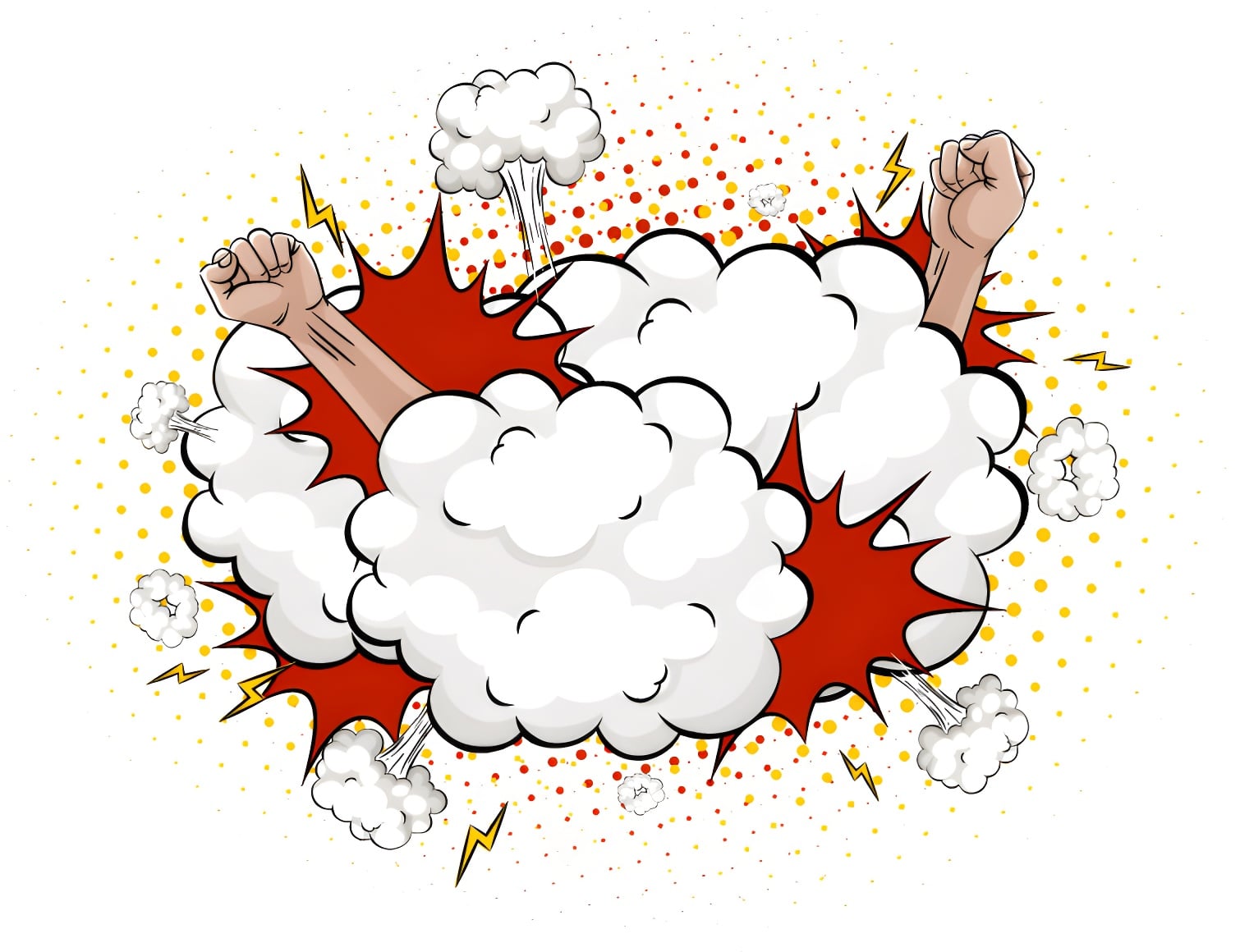 Comic Fight Explosion Graphic
